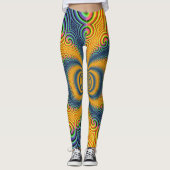 Leggings fractionnés psychédéliques (Devant)