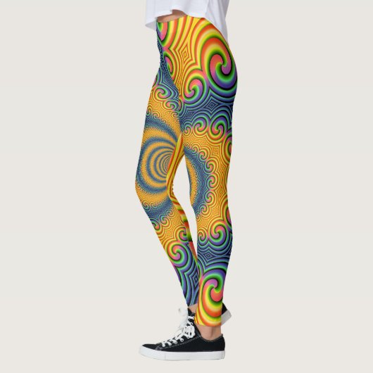 Leggings fractionnés psychédéliques (Gauche)