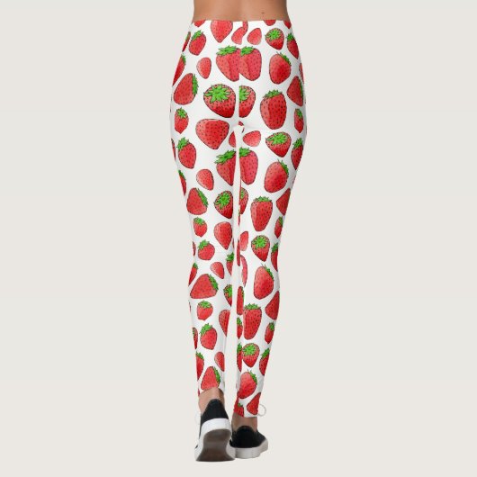Leggings Fraise d'aquarelle (Dos)