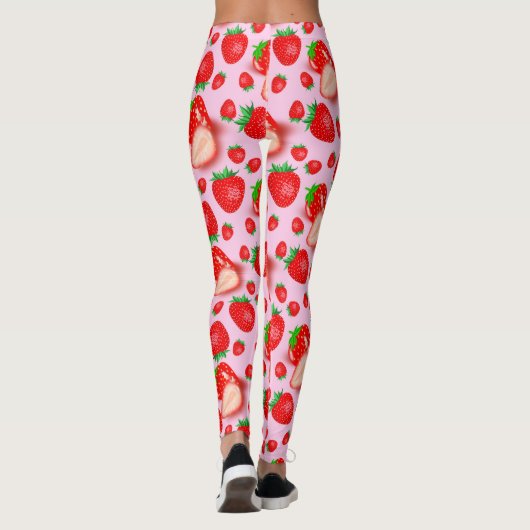 Leggings Fraise rose (Dos)