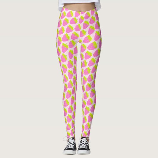 Leggings Fraise rose (Devant)