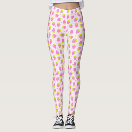 Leggings Fraise rose (Devant)