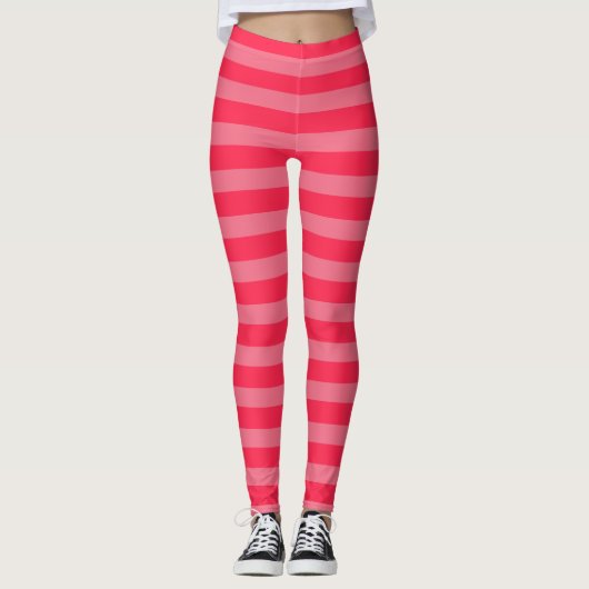 Leggings Fraise rose Valentine Halloween Costume Strime (Devant)