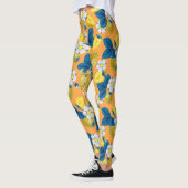 Leggings Fraises jaunes sur orange (Gauche)