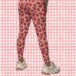 Leggings Fraises rouges mûres sur motif rose<br><div class="desc">Ajoutez de la couleur délicieuse à votre tenue avec ces leggings à motifs. Ce design semble presque assez bon pour manger avec mes illustrations de style réaliste de fraises rouges mûres juteuses dressées contre un joli arrière - plan rose. Les dessins fruitiers sont représentés dans les tons rouge et pourpre...</div>