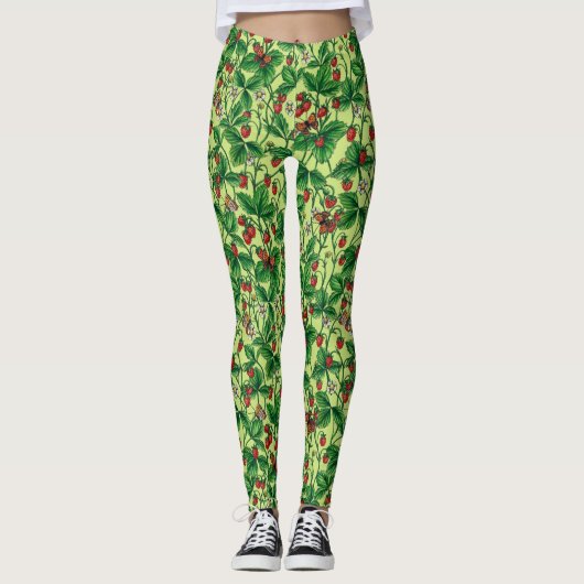 Leggings Fraises sauvages sur miellerie (Devant)