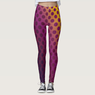Leggings Framboise d'or des Pois de fruits Ombre Passion