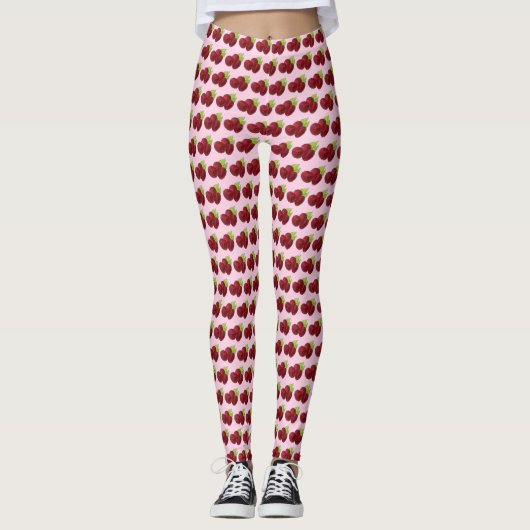 Leggings Framboises rouges framboises mûres Imprimer (Devant)