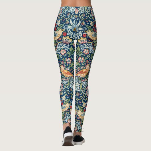 Leggings Frameur de fraises - Conception de William Morris (Dos)