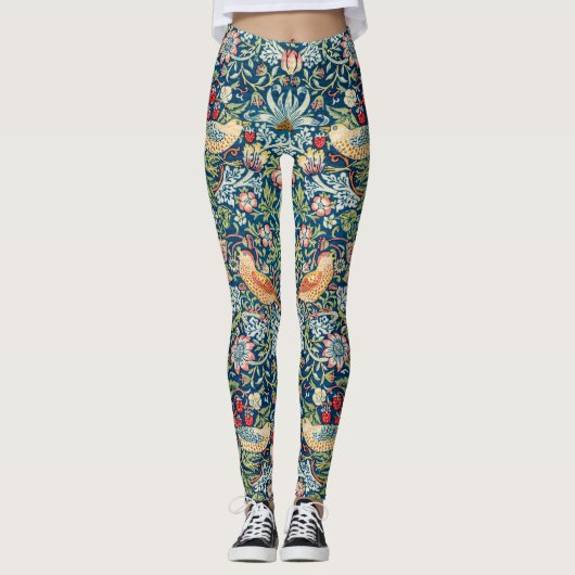 Leggings Frameur de fraises - Conception de William Morris (Devant)