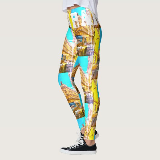 Leggings France Architecture French Street Old Car Paris (Gauche)