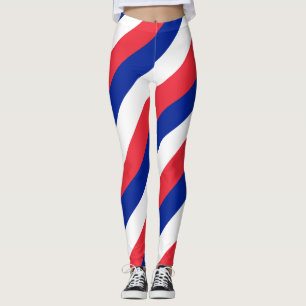 Leggings France Couleurs du drapeau national diagonales tri