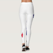 Leggings France Drapeau de la carte Souvenir Design (Dos)
