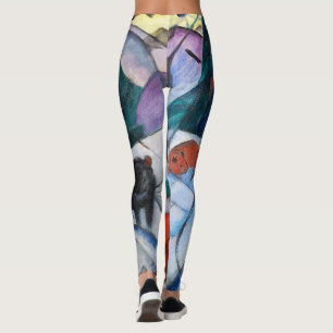 Leggings Franz Marc Bison en hiver (bison rouge) Femmes
