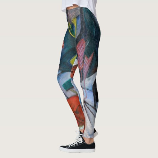Leggings Franz Marc Bison en hiver (bison rouge) Femmes (Gauche)