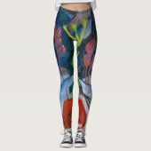 Leggings Franz Marc Bison en hiver (bison rouge) Femmes (Devant)