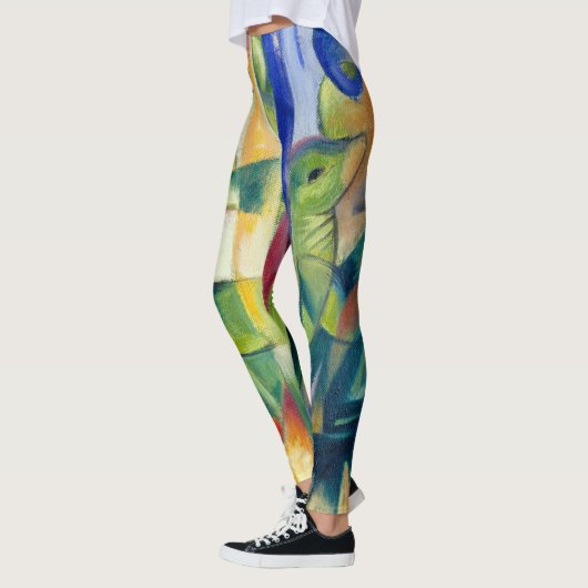 Leggings Franz Marc Célèbre peinture Petites chèvres de mon (Gauche)