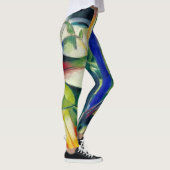 Leggings Franz Marc Célèbre peinture Petites chèvres de mon (Droite)