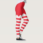Leggings Frappes et points elfes de Noël (Droite)