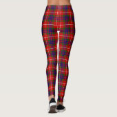 Leggings Fraser tartan rouge vert bleu violet plaid (Dos)