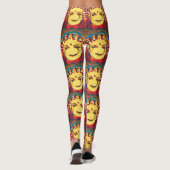 Leggings Freedom Face souriante jaune (Dos)