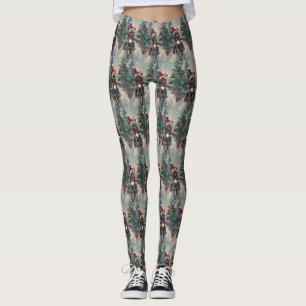Leggings French Bulldog Riding Moto Noël