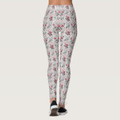 Leggings French Country Toile Fleurie Design Rose (Dos)