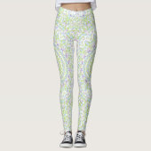 Leggings Fresh Spring Mandala in Green, Blue, and Lavender (Devant)