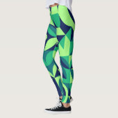 Leggings Fresque géométrique : design vintage moderne. (Gauche)