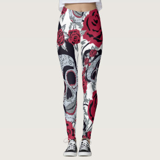Leggings Frida Kahlo  and roses 