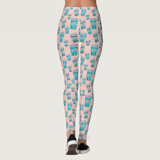 Leggings FRIENDS™ | Central Perk Coffee Cup Pattern (Dos)