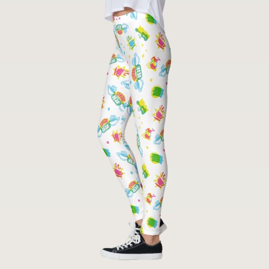 Leggings FRIENDS™ | Motif Néon Central Perk (Gauche)