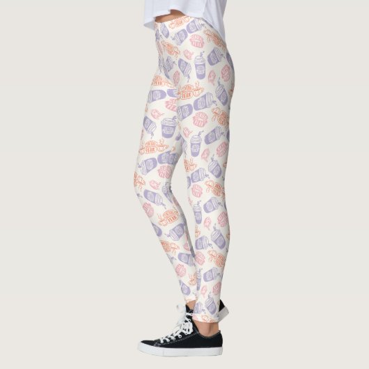 Leggings FRIENDS™ | Motif Pastel Central Perk (Gauche)