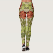 Leggings Frieze Bordure Art Nouveau Floral (Dos)