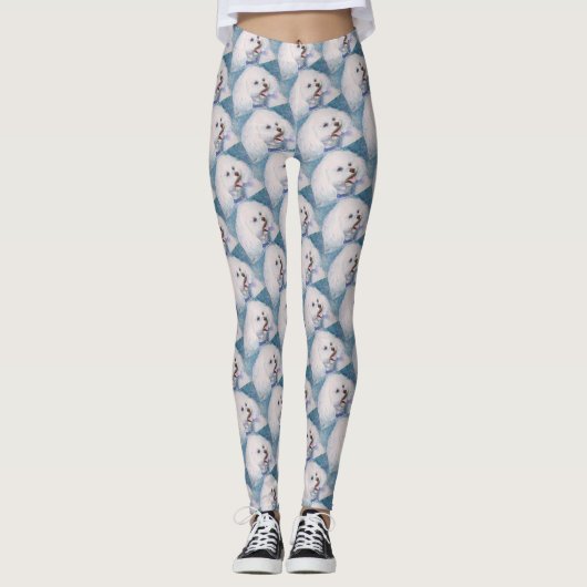 LEGGINGS FRISE DOUX DU BLANC BICHON (Devant)