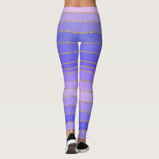Leggings frisés violet doré (Dos)