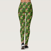 Leggings Frog Santa Hat Noël vert (Dos)