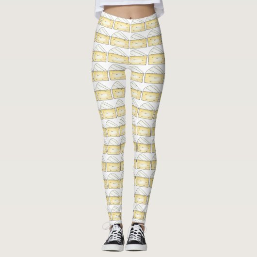 Leggings Fromage de brie crémeux Aliments de base Imprimer (Devant)