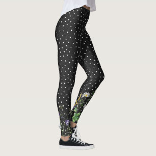 Leggings Frontière fleur sauvage Pois