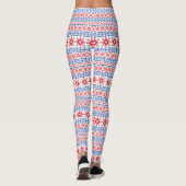 Leggings Frontières nordiques de flocon de neige de Noël (Dos)