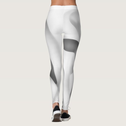Leggings Frozen : gris Abstrait, blanc et noir (Dos)