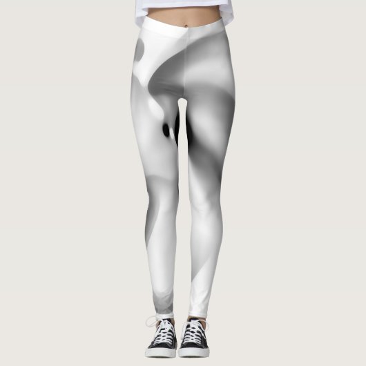 Leggings Frozen : gris Abstrait, blanc et noir (Devant)