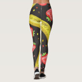 Leggings Fruit à la banane fraise | Légendes (Dos)