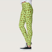 Leggings Fruit Avocado vert citron à motif (Gauche)