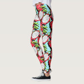 Leggings fruit de dragon rouge (Gauche)