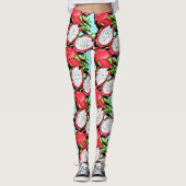 Leggings fruit de dragon rouge (Devant)