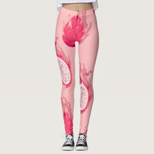 Leggings Fruit Dragon : Haute Détail sans joint (Devant)