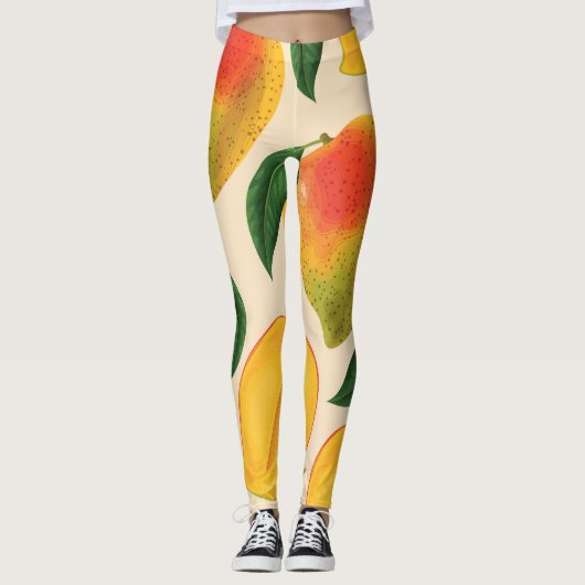 Leggings Fruit Mango Motif sans joint (Devant)
