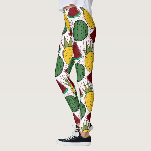 Leggings Fruit motif transparent | motif de surface de frui (Gauche)