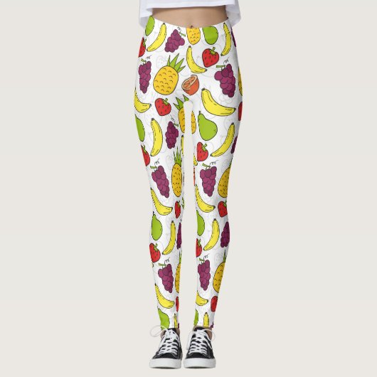 Leggings Fruit motif transparent | motif de surface de frui (Devant)